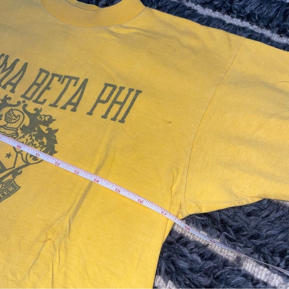 Vintage Gamma Beta Phi 80s Graphic Single Stitch T Shirt Sorority Top - Picture 5 of 6